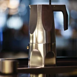 Alessi Ossidiana espressopannu 6 kuppia alumini