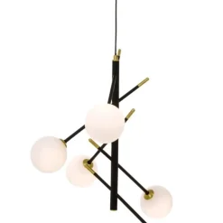 Aneta Lighting kattovalaisin Akrobat 5-os musta/mattamessinki