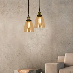 Aneta Lighting kattovalaisin Becky antiikki/meripihka