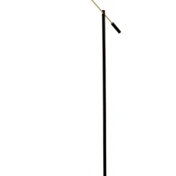 Aneta Lighting lattiavalaisin Cadiz LED musta/mattamessinki
