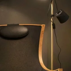 Aneta Lighting lattiavalaisin Espresso 2-os. mattamusta/puu