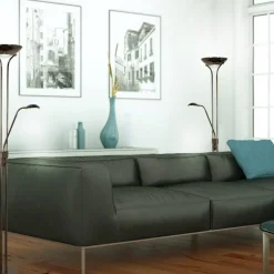 Aneta Lighting lattiavalaisin Nice LED uplight mustakromi
