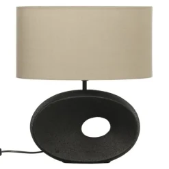 Aneta Lighting pöytävalaisin Ellipse musta/beige