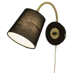 Aneta Lighting seinävalaisin Ljusdal musta/mattamessinki