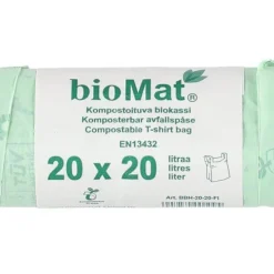 Biomat bio roskapussi sangallinen 20 kpl 20 l
