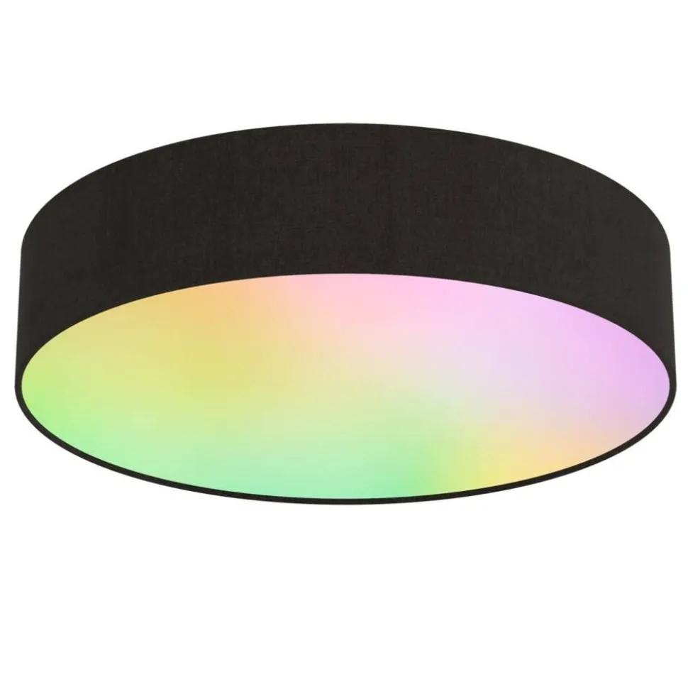 Calex kattoplafondi Smart Ø30 cm RGB + 3000-6500K musta