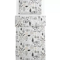Familon Kaverit Organic lasten pl+tl setti valk/kaakao 120x160/40x60