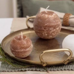 Fanni K Home pallokynttilä Rustiikki 12 cm cashew