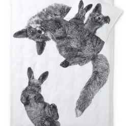 Finlayson pussilakanasetti Villipedot 150x210 cm musta/valkoinen