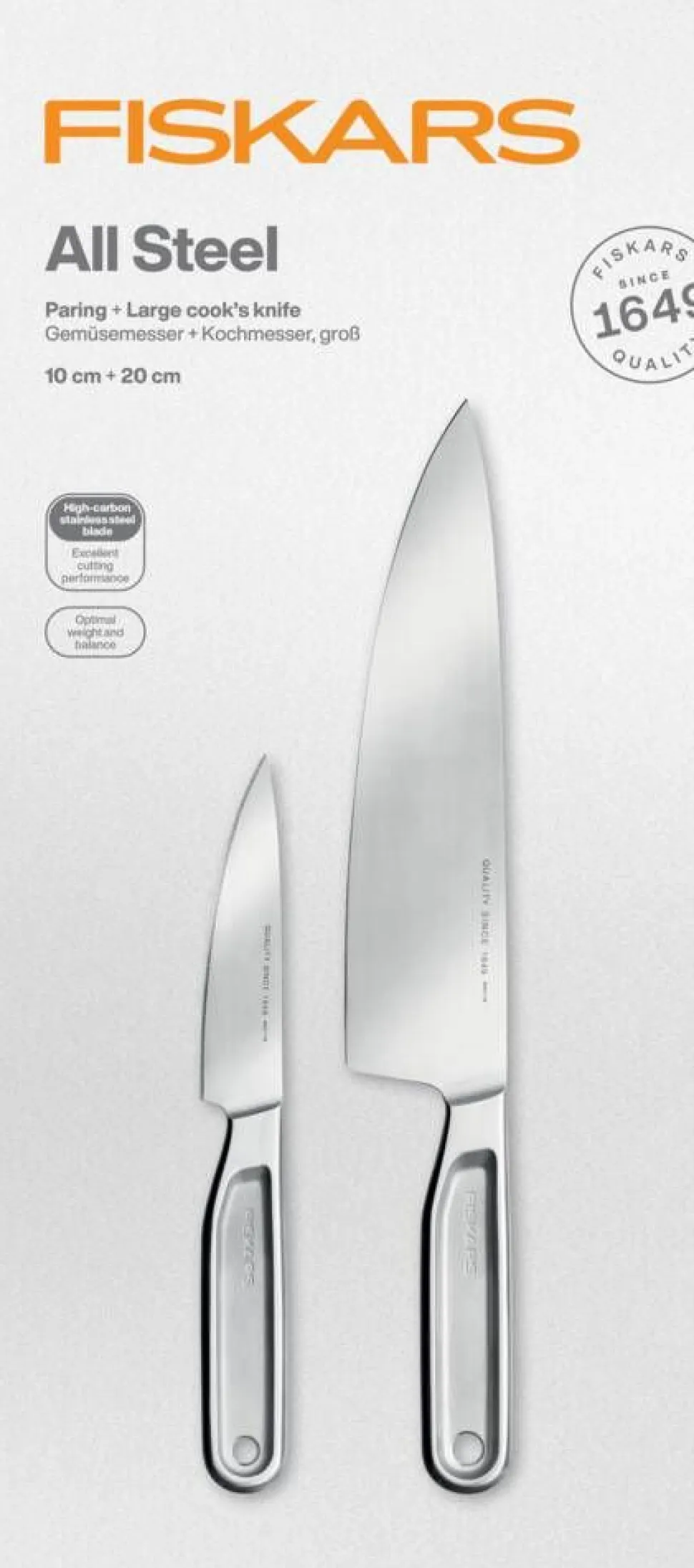 Fiskars All Steel kokinveitsisetti 2 kpl