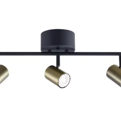 Heat kattospotti Gold Tube 3-osainen tanko kulta-musta
