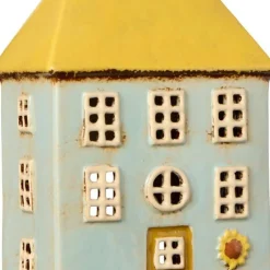 IB Laursen talolyhty Nyhavn keltainen katto ja auringonkukka