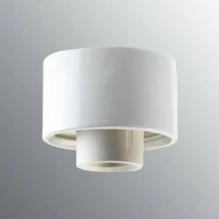 Ifö Electric posliinikanta suora, valkoinen, kierre 84,5 mm