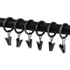 Ihanin verhorenkaat nipistimellä 25/32 mm mustakulta