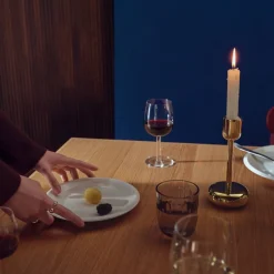 Iittala Nappula kynttilänjalka 183 mm messinki