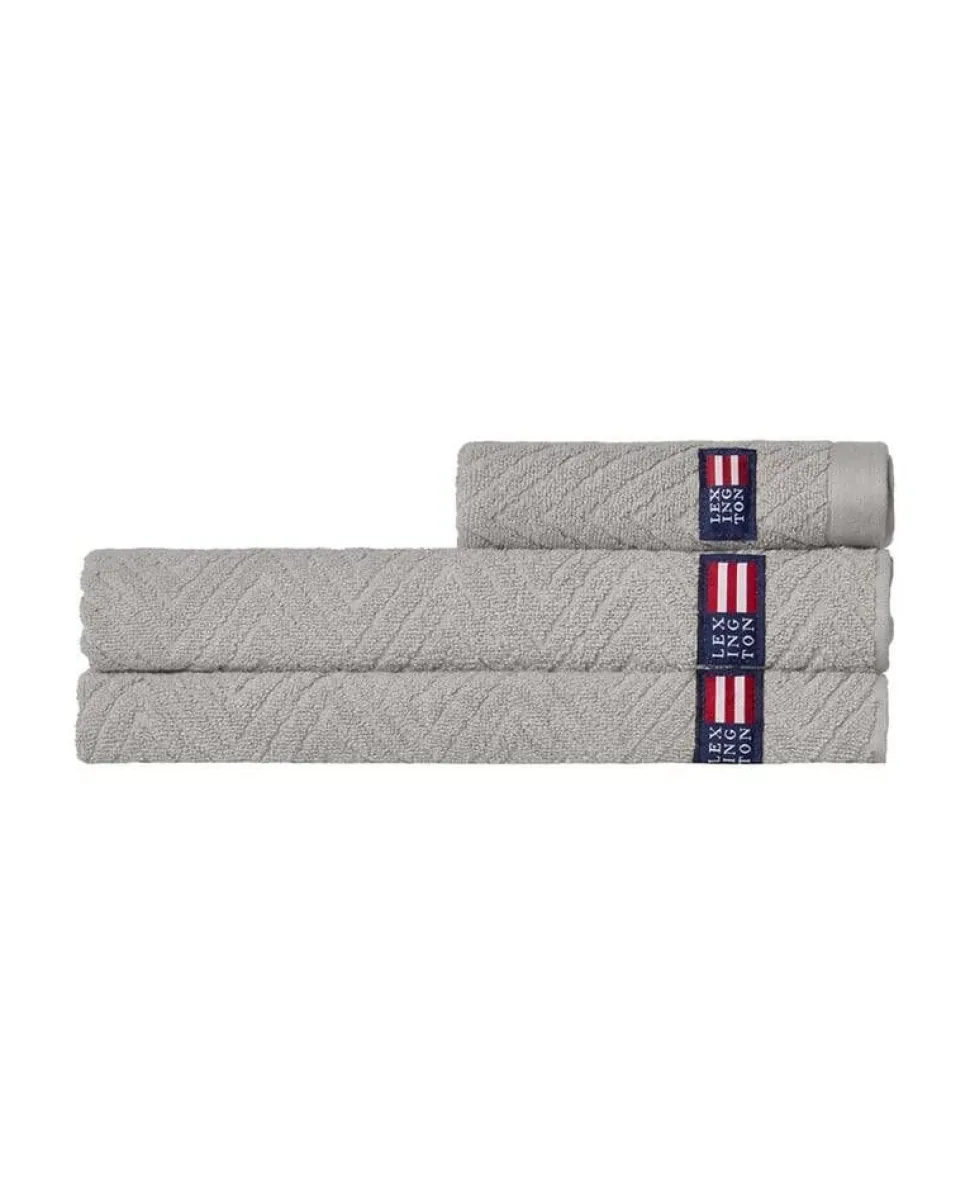 Lexington pyyhe 30x50 cm herringbone harmaa