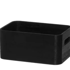 4Living puulaatikko kannella 25x17x11 cm musta