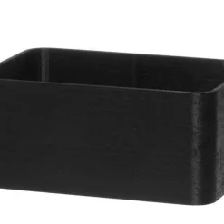 4Living puulaatikko kannella 30x21x13 cm musta