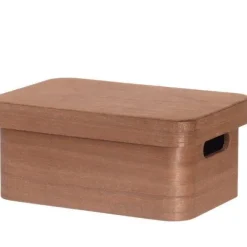 4Living puulaatikko kannella 25x17x11 cm ruskea
