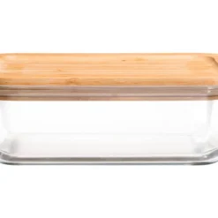 Maku säilytysrasia 1,04 L lasi/bambu