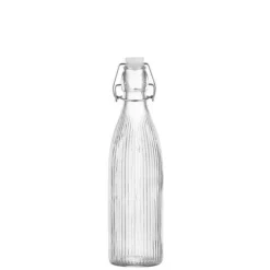 Marjukka lasipullo patenttikorkilla pystyraidat 550 ml