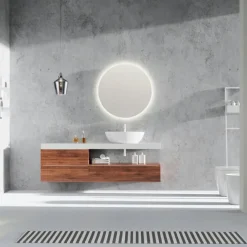 Mirrors and More peili Franzi Ø60 cm LED-valolla