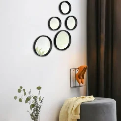 Mirrors and More peilisetti Vivien 5-pack musta