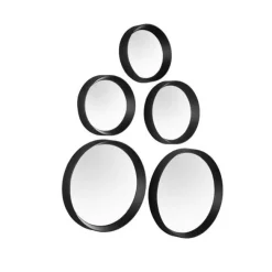 Mirrors and More peilisetti Vivien 5-pack musta