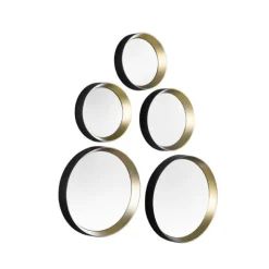 Mirrors and More peilisetti Vivien 5-pack musta/kulta