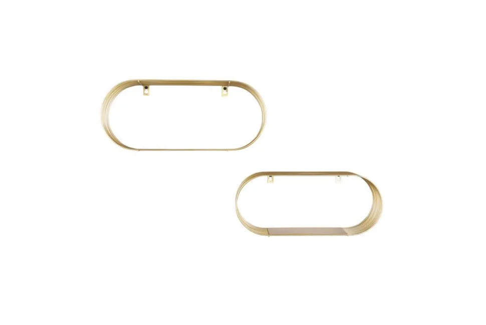 Mirrors and More seinähyllysetti Joyce 2-pack kulta