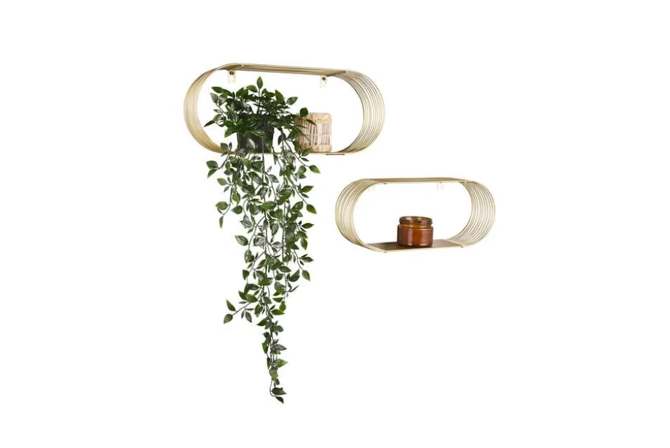 Mirrors and More seinähyllysetti Joyce 2-pack kulta