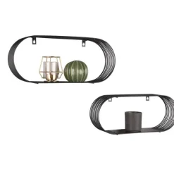 Mirrors and More seinähyllysetti Joyce 2-pack musta