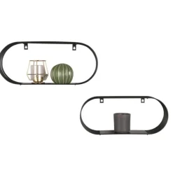 Mirrors and More seinähyllysetti Joyce 2-pack musta