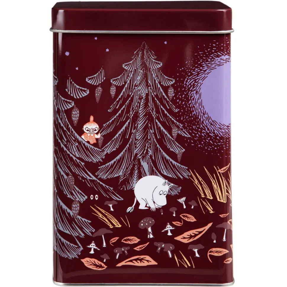 Moomin kahvipurkki Ikimetsä punainen