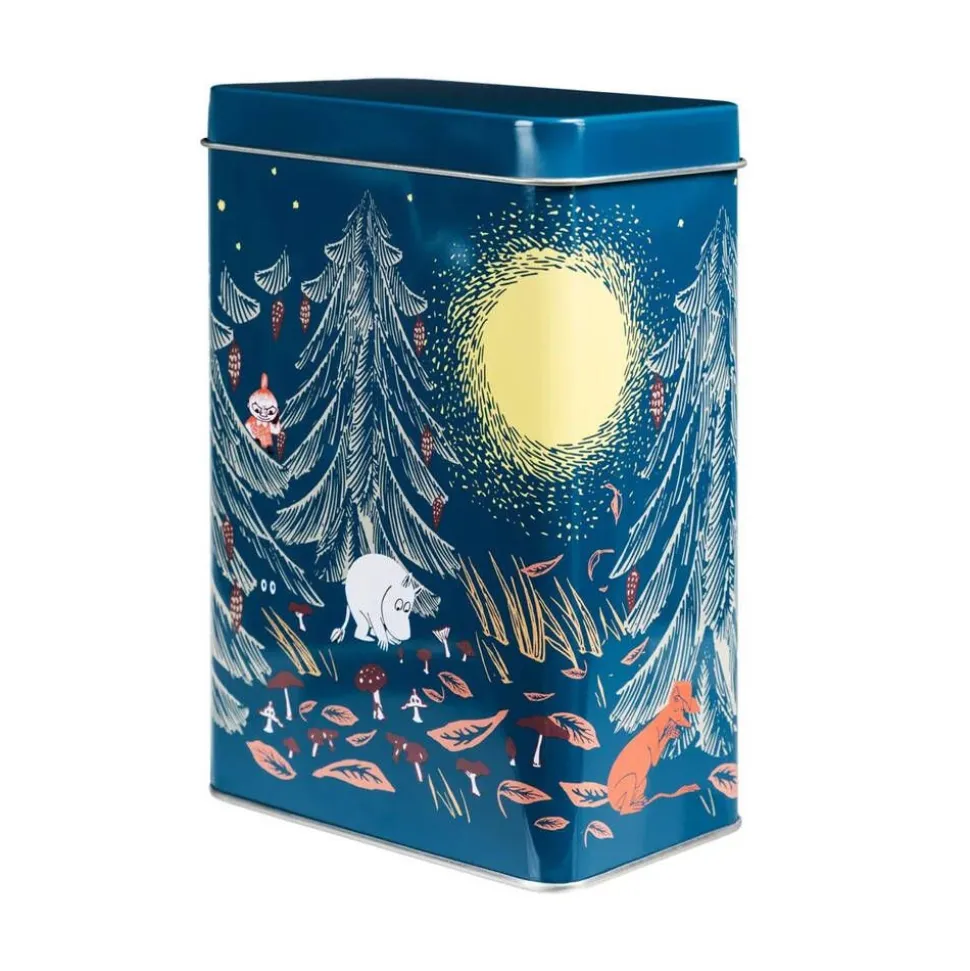 Moomin kahvipurkki Ikimetsä sininen