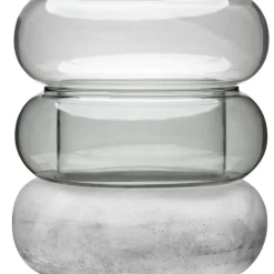 Muurla Rinkeli kynttilälyhty/maljakko harmaa 18,5 cm