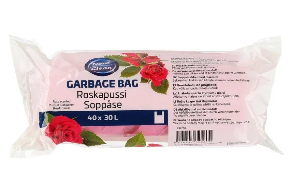 Nord Clean roskapussi tuoksullinen 30 l 40 kpl lajitelma