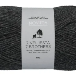 Novita 7 Veljestä lanka 100 g 044 grafiitti