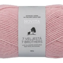 Novita 7 Veljestä lanka 100 g 053 marjapuuro