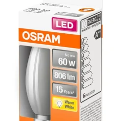 Osram LED kynttilälamppu 806lm 2700K E14