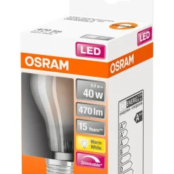 Osram LED vakiolamppu 470lm 2700K E27 DIM