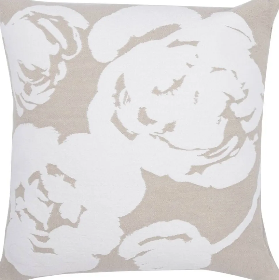 Pentik jacquard tyynynpäällinen Lilia 45x45 cm valkoinen