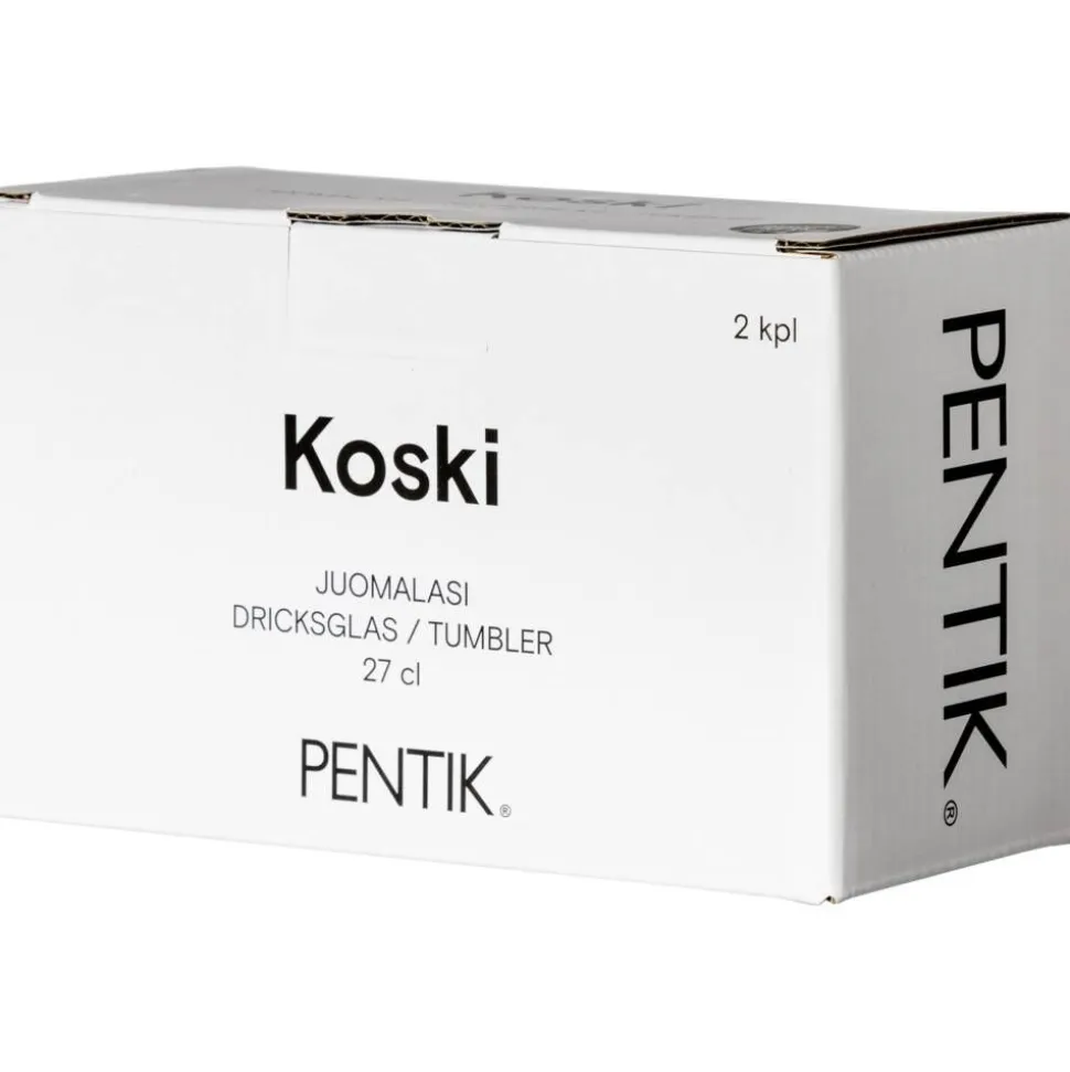Pentik juomalasi Koski 27 cl harmaa 2 kpl