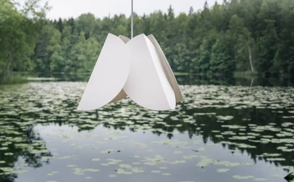 Sessak Lehmus L design-riippuvalaisin mattavalkoinen