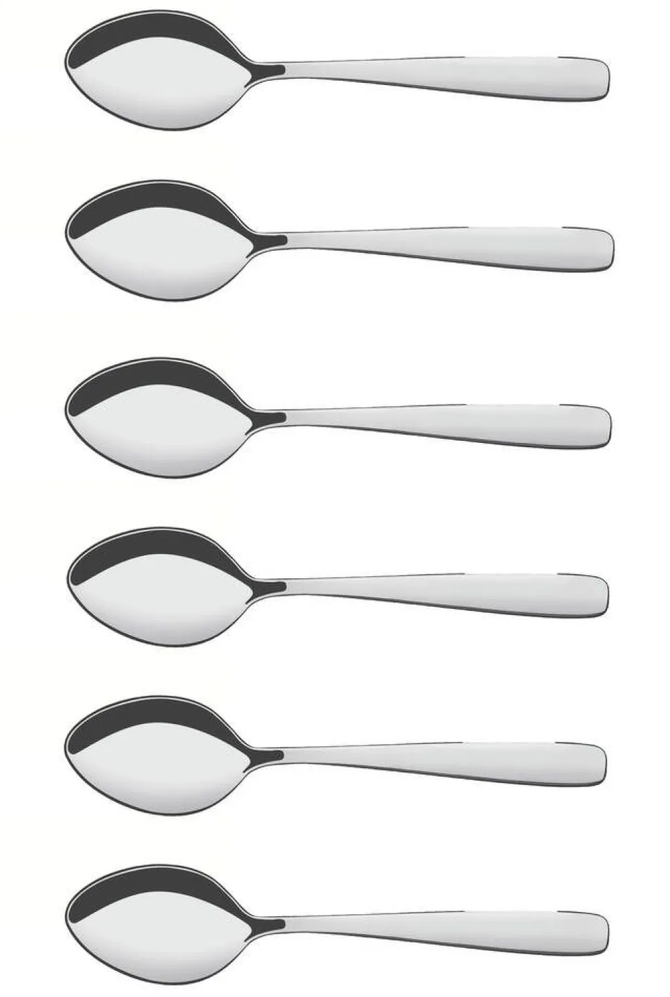 Tramontina Essentials kahvi/espressolusikat 10 cm 6 kpl