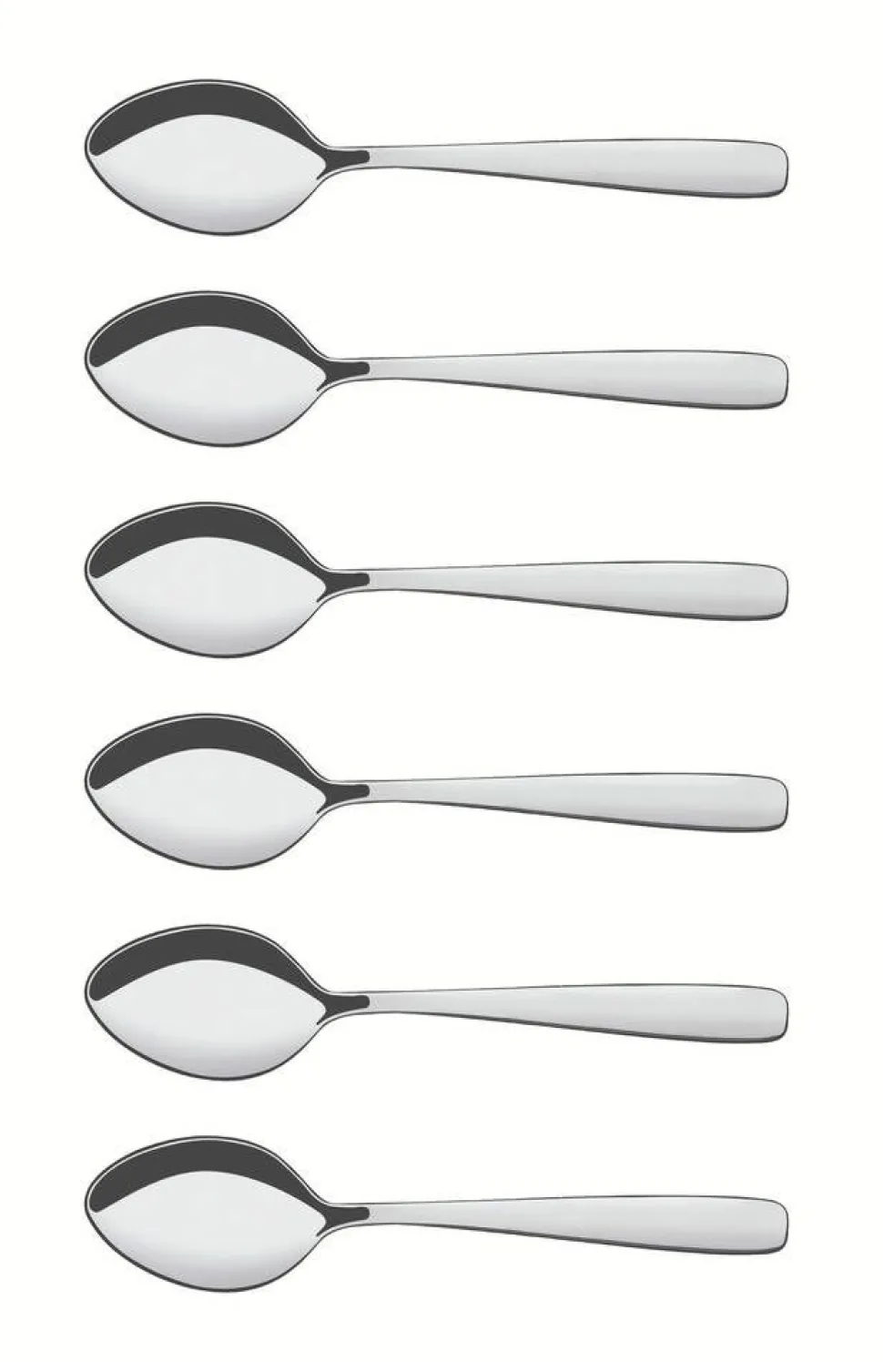 Tramontina Essentials teelusikat 13,5 cm 6 kpl