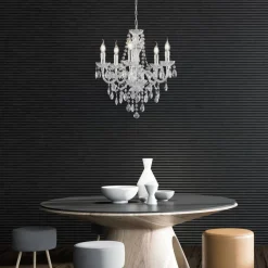 Trio Lighting kattokruunu Luster 5-os E14 kirkas