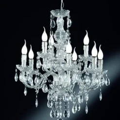 Trio Lighting kattokruunu Luster 9-os 9xE14 kirkas