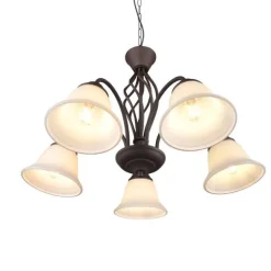 Trio Lighting kattokruunu Rustica 5-os E27 rustiikki