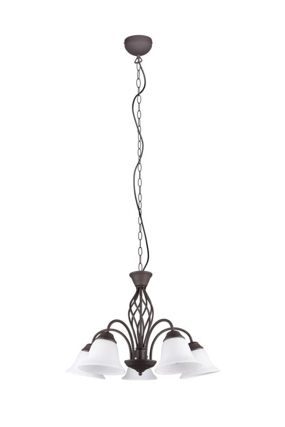 Trio Lighting kattokruunu Rustica 5-os E27 rustiikki